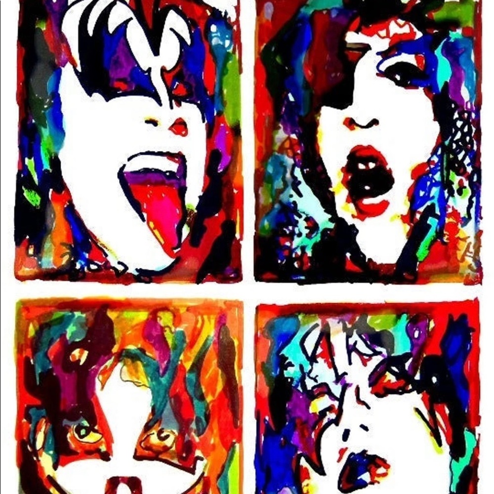 KISS POSTER LITHO SIGNED ART 18x24 MINT !!!